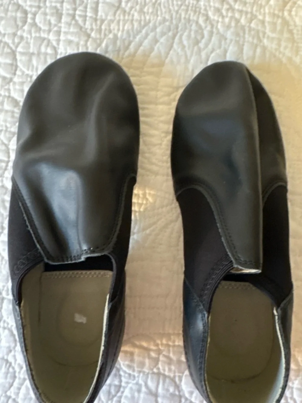 Kids Black Slip-On Dance Slippers - Flexible Comfort